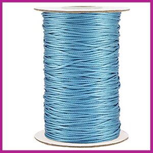 Macramé draad gevlochten 1mm sky blue
