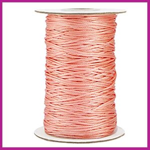 Macramé draad gevlochten 1mm coral orange