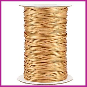 Macramé draad gevlochten 1mm goud