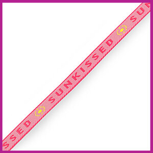 Lint met tekst ''sunkissed'' pink