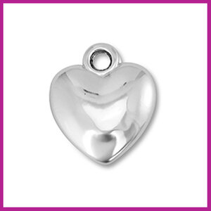 Acryl statement hanger hart zilver