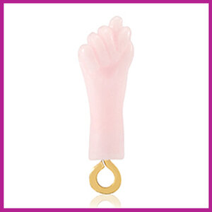 Resin hanger hart "Mano Fico" baby rose-goud