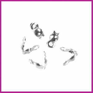 Sterling zilver 925 kalot 3mm dubbel ringetje, glanzend