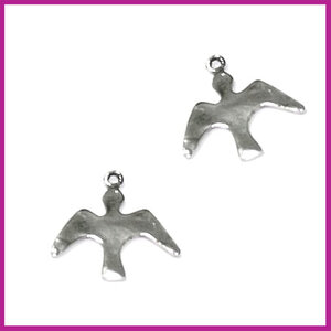 Sterling zilver 925 bedel vogel 14x16mm 