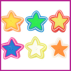 Polymeer kralenmix sterretjes multicolor