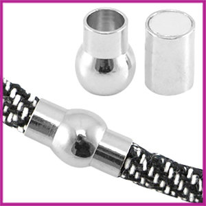 Basic Quality metalen magneetslot Ø6mm Antiek Zilver