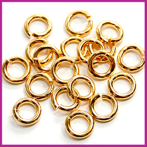 DQ metaal open ringetjes Ø5,5mm Goud