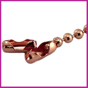 DQ Eindkapje / Slotje ballchain ROSEGOLD