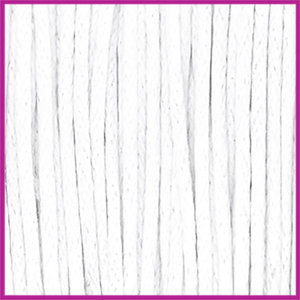 Waxkoord (katoen) ø1mm Wit per meter