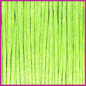 Waxkoord (katoen) ø1mm Fern green per meter