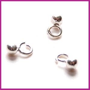 Sterling zilver 925 bedel balletje Ø2,5mm glanzend