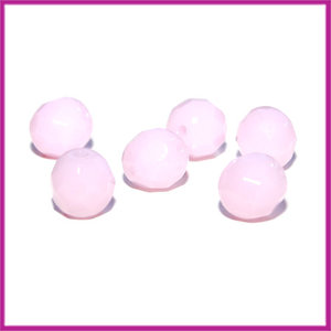 Glaskraal Tsjechisch facet 8 mm roze alabaster
