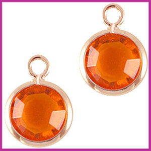 DQ facethanger gekleurd 10x7mm Rosegold - orange