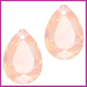 Facet druppel hanger10x14mm Light peach opal