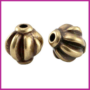 DQ metaal kraal 8mm (rijggat ø1,5mm) Antiek brons
