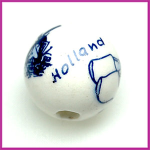 Keramiek kraal rond typisch "Holland"