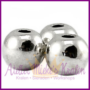 Metaallook kraal rond Ø6mm antiek zilver