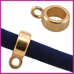 DQ metaal ring met oog 8x4mm Ø5,7mm Goud