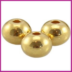 DQ metaal kraaltje 5x4mm Goud