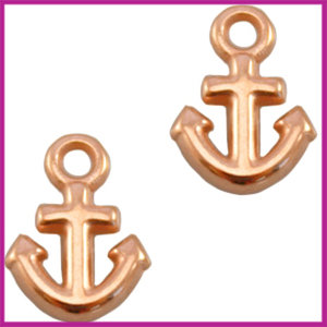 DQ metaal bedel anker 12x9mm Rosegold