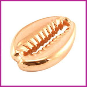 DQ metalen tussenstuk schelp ca.19x13mm Rosegold