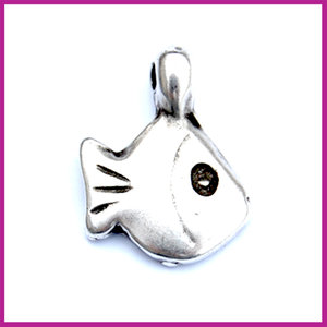 Metaal bedel visje AZ 15x18 mm