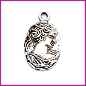 Metaal hanger vrouwen hoofd AZ