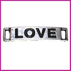 Metal verdeler  "Love" antiek zilver