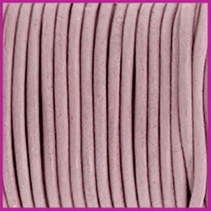 DQ leer rond 2 mm Bridal rose per 50cm