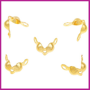 Kalotjes met rijggat Goudkleur