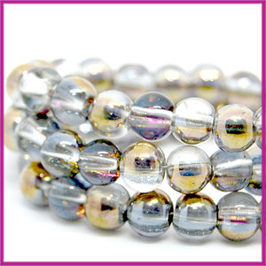 DQ glaskraal Ø6mm diamond shine champagne