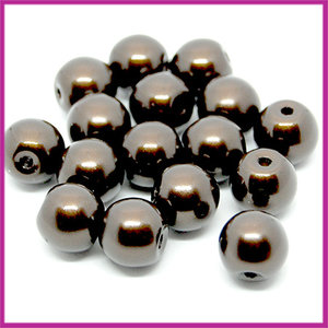 Glasparel Ø11mm donker choco bruin