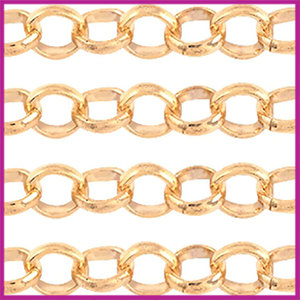 Basic quality metaal jasseron Ø6mm Rosegold per 50cm