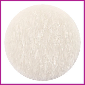 Fluffy faux fur cabochon plaksteen Ø35mm creme beige