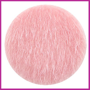 Fluffy faux fur cabochon plaksteen Ø35mm vintage pink