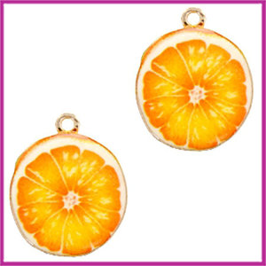 BQ metalen bedel sinaasappel goud - oranje