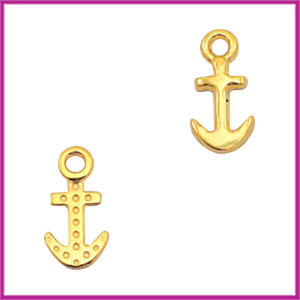 DQ metaal bedel ankertje Goud