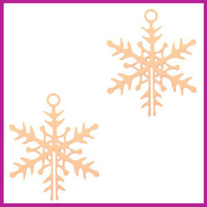 Bohemian metaal bedel sneeuwvlokje rosegold