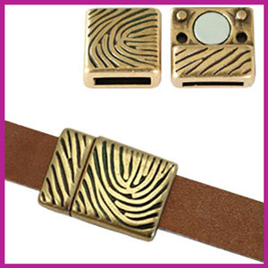 DQ metaal magneetslot voor 10mm leer fingerprint Antiek brons