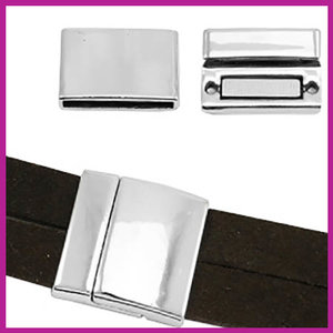 BQ metaal magneetslot voor 20mm leer Antiek zilver