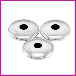 DQ metaal (afwerk)kraaltje disc Antiek zilver