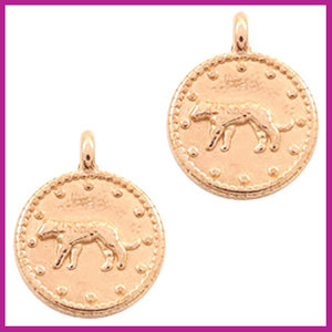 DQ metaal bedel luipaard rond rosegold