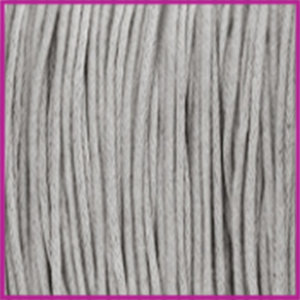Waxkoord (katoen) Ø1mm light grey per meter