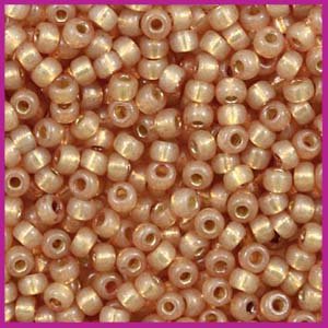 Miyuki rocailles 8/0 Duracoat silverlined dyed topaz gold 4243
